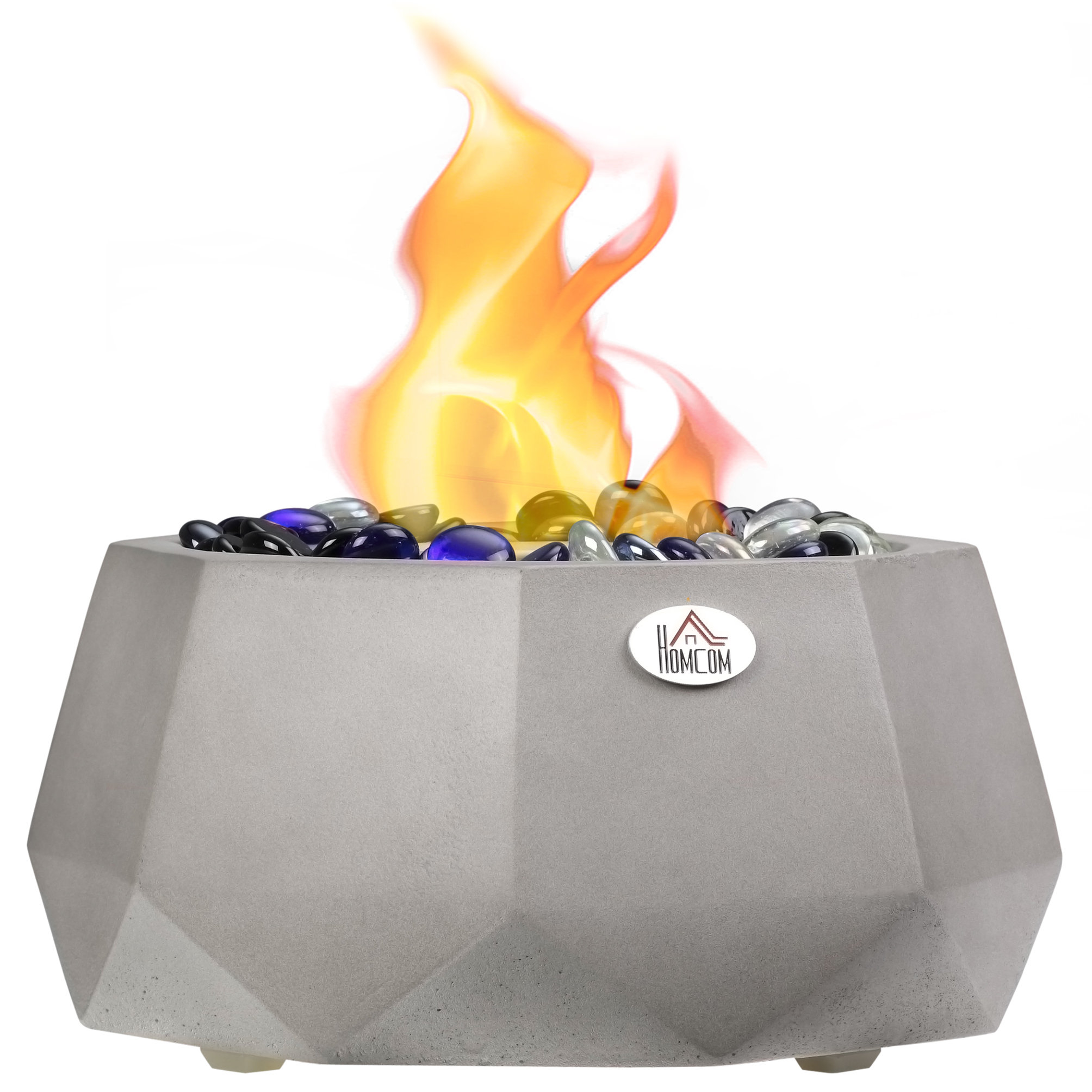 Wrought Studio™ Concrete Tabletop Fireplace, 9" Portable Alcohol